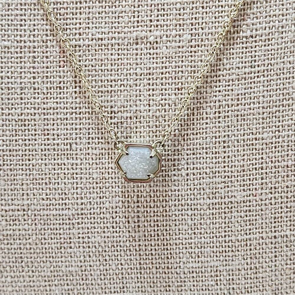 Kendra Scott White Drusy and Silver Necklace